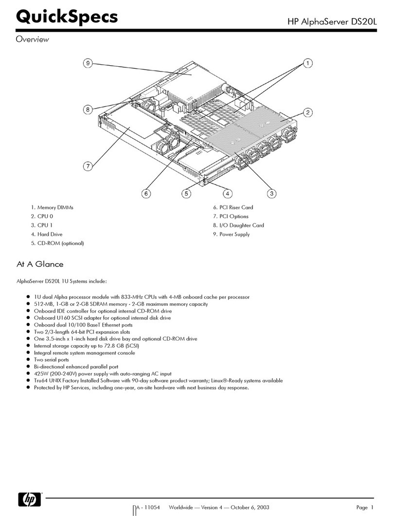 HP AlphaStation DS20 User manual