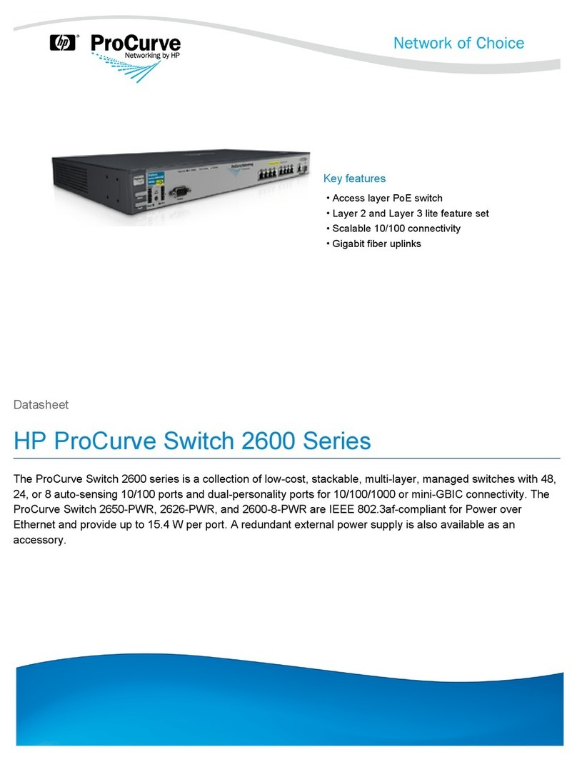 HP ProCurve Switch 2600-8-PWR with Gigabit... User manual