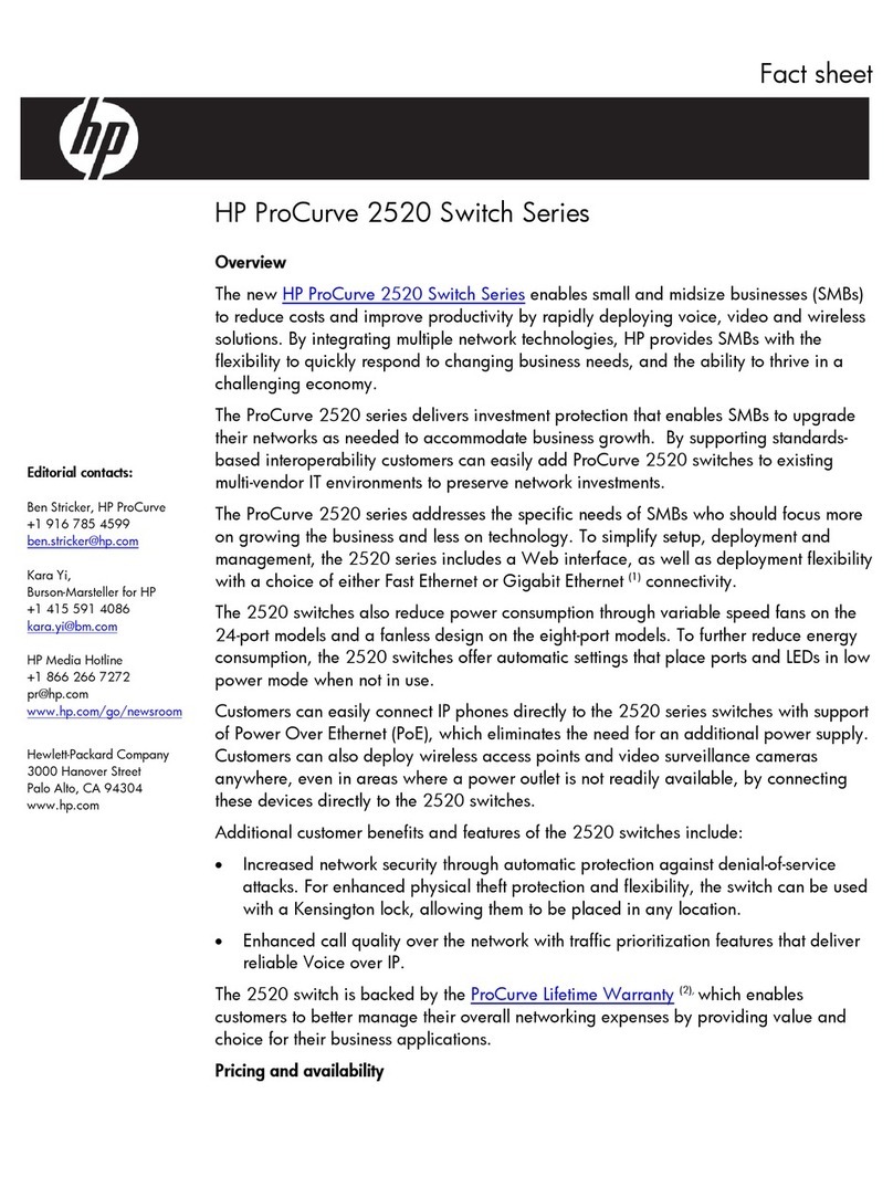 HP ProCurve 2520-24-PoE User manual