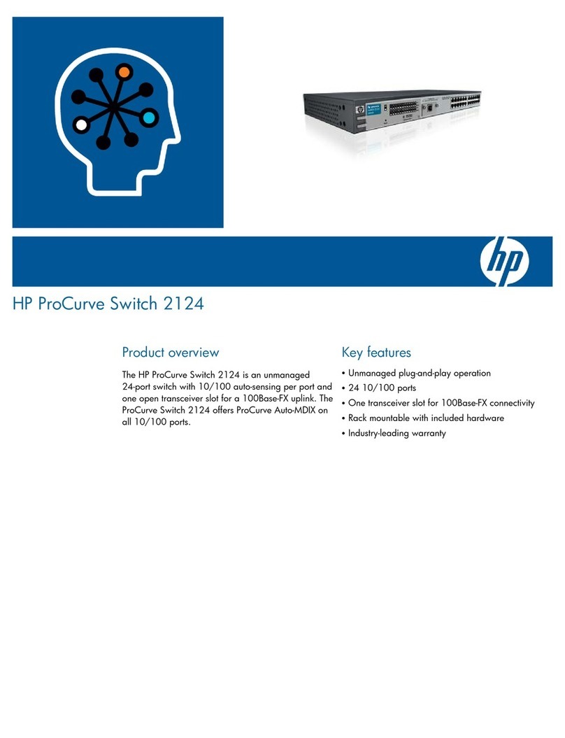 HP ProCurve 2124 Operating and safety instructions HP ProCurve 2124 Operating and safety instructions