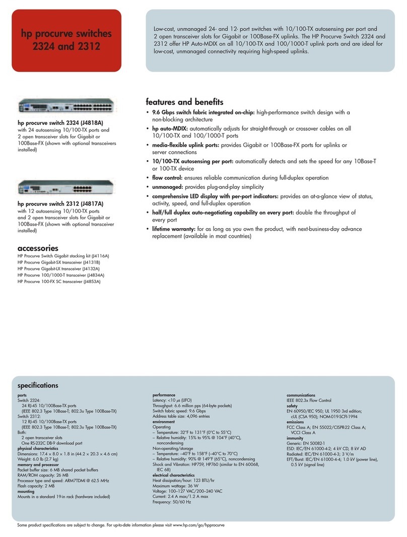 HP ProCurve 2312 User manual