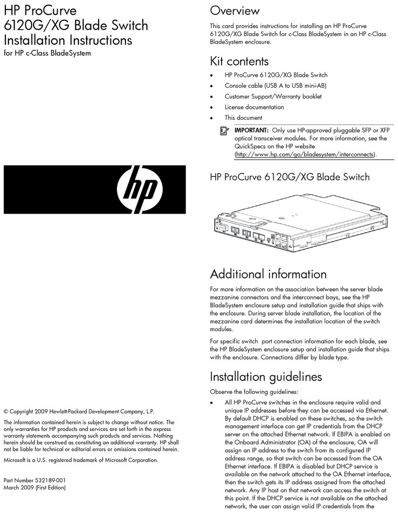 HP ProCurve 6120G/XG installation instructions