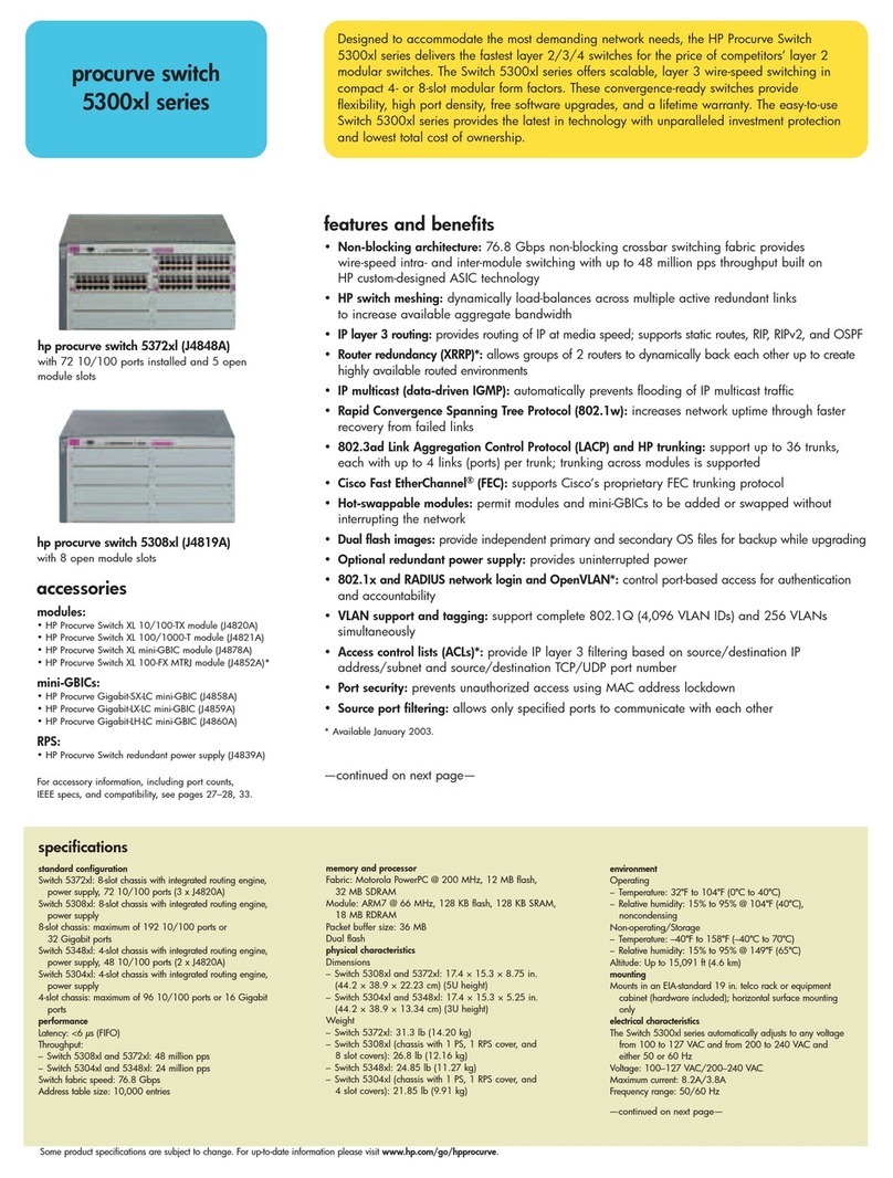 HP ProCurve 5372xl User manual
