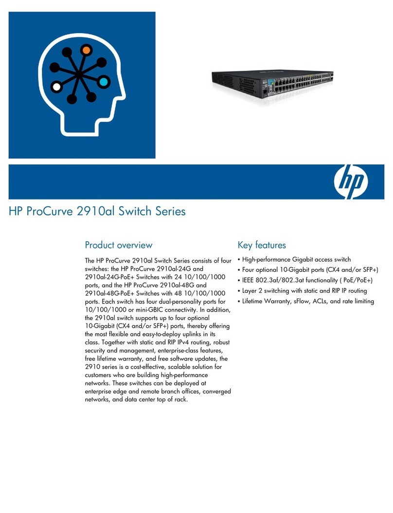 HP ProCurve 2910al-24G User manual HP ProCurve 2910al-24G User manual