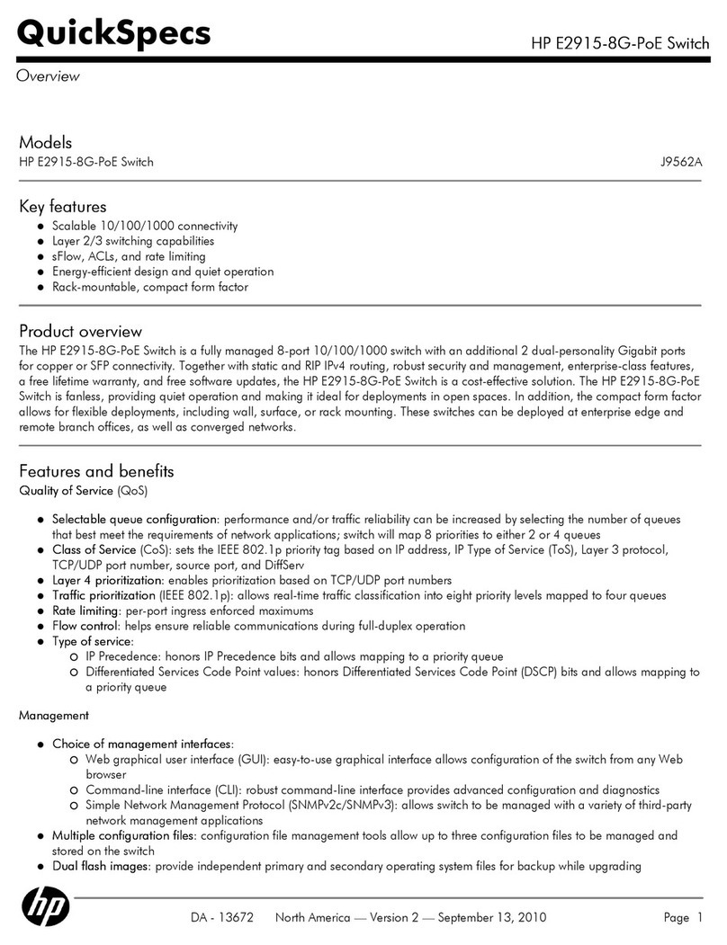 HP ProCurve 2915-8G-PoE User manual