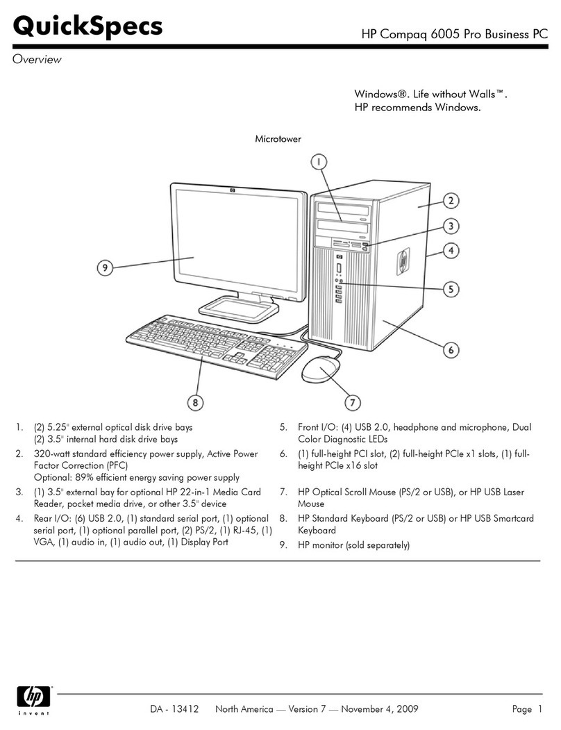 HP Compaq 6005 Pro MT Specifications