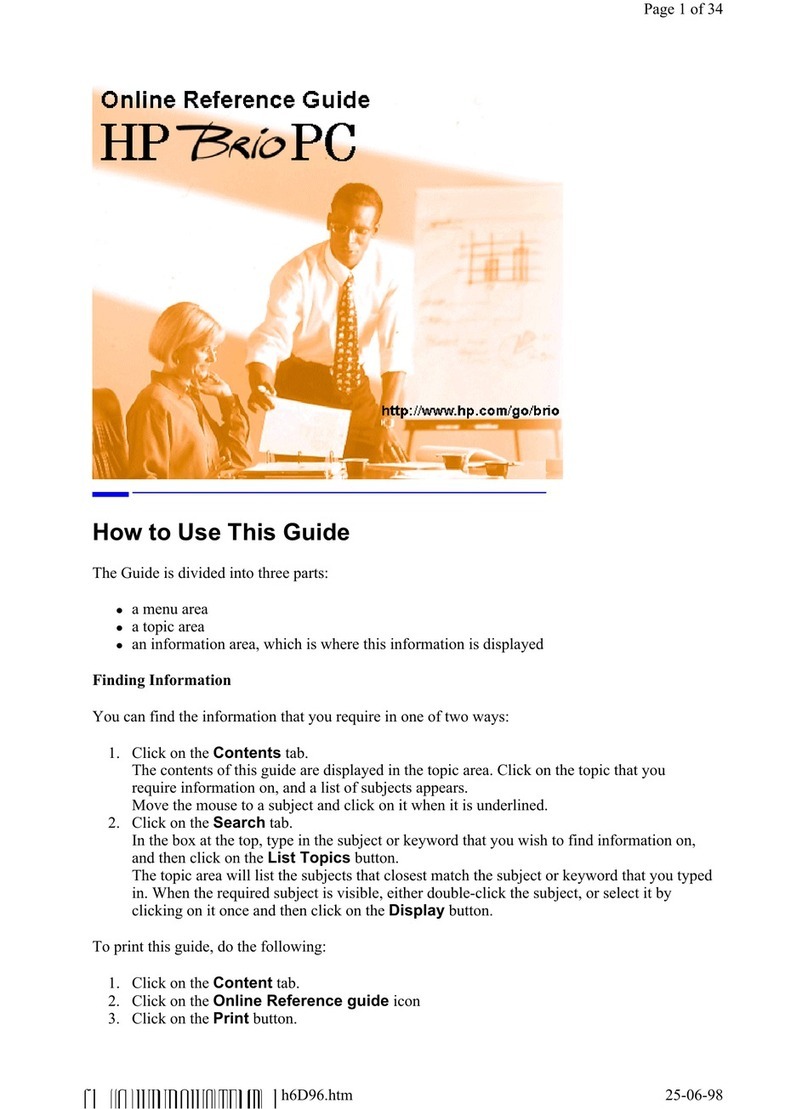 HP Brio 7100 User manual