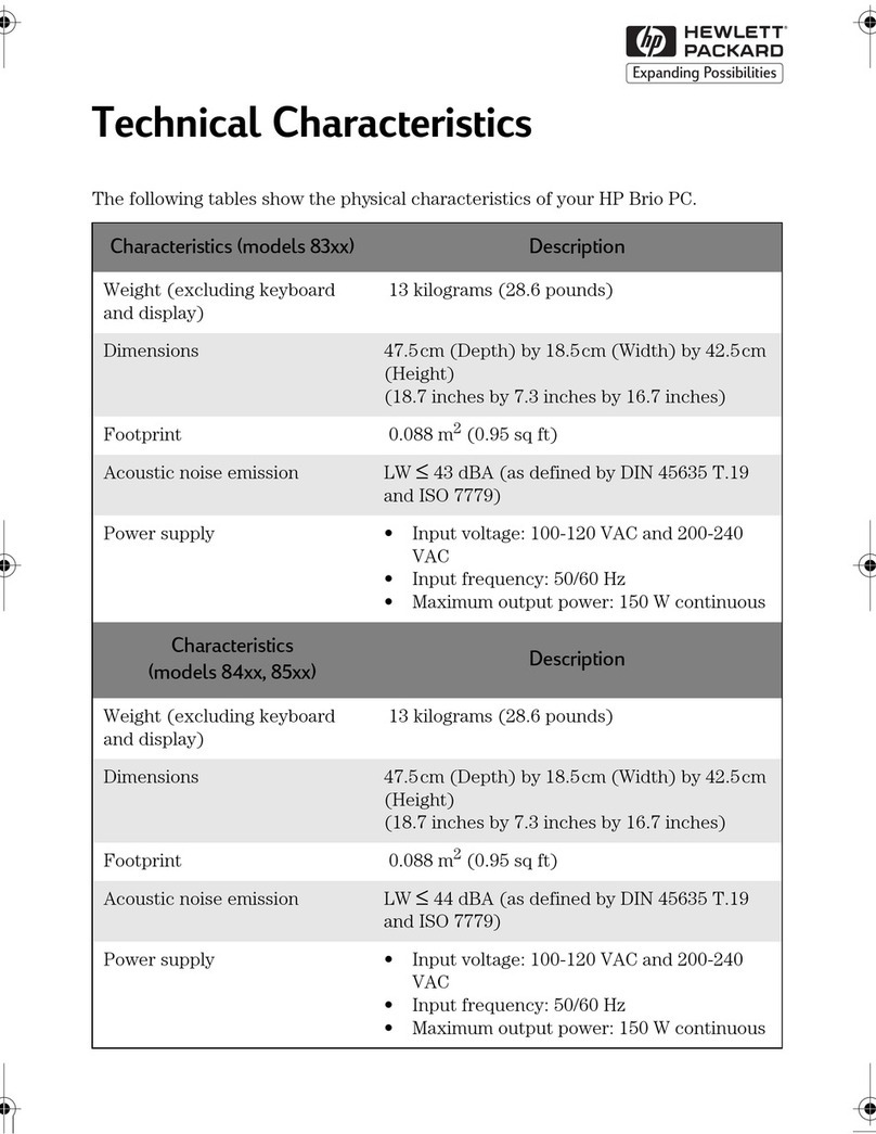HP Brio 7100 User manual