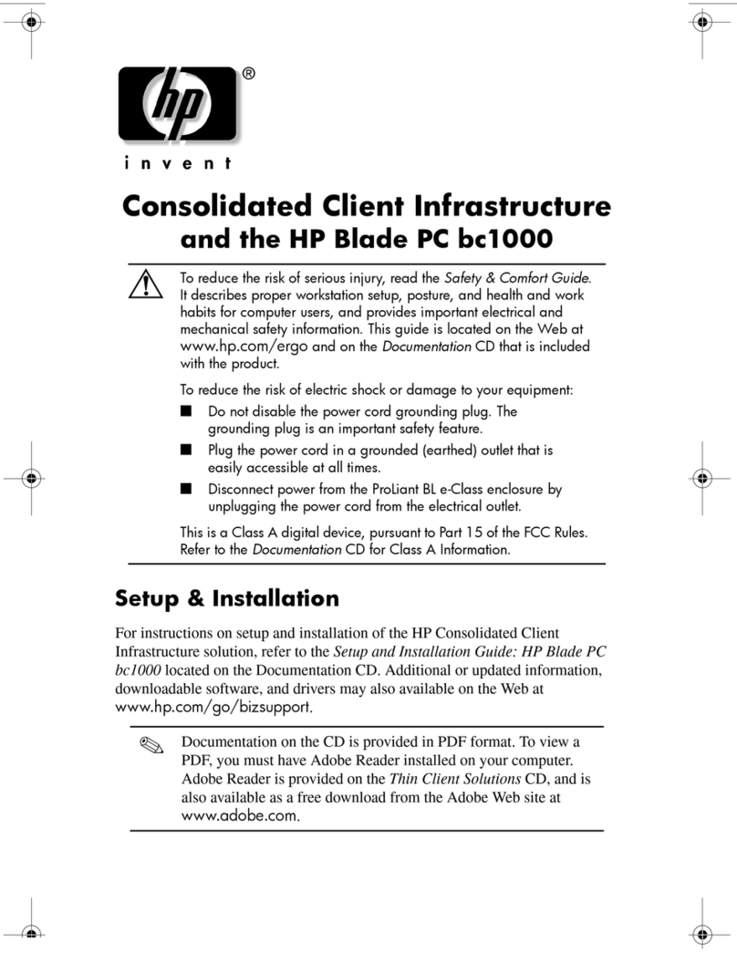 HP Blade bc1000 Manual