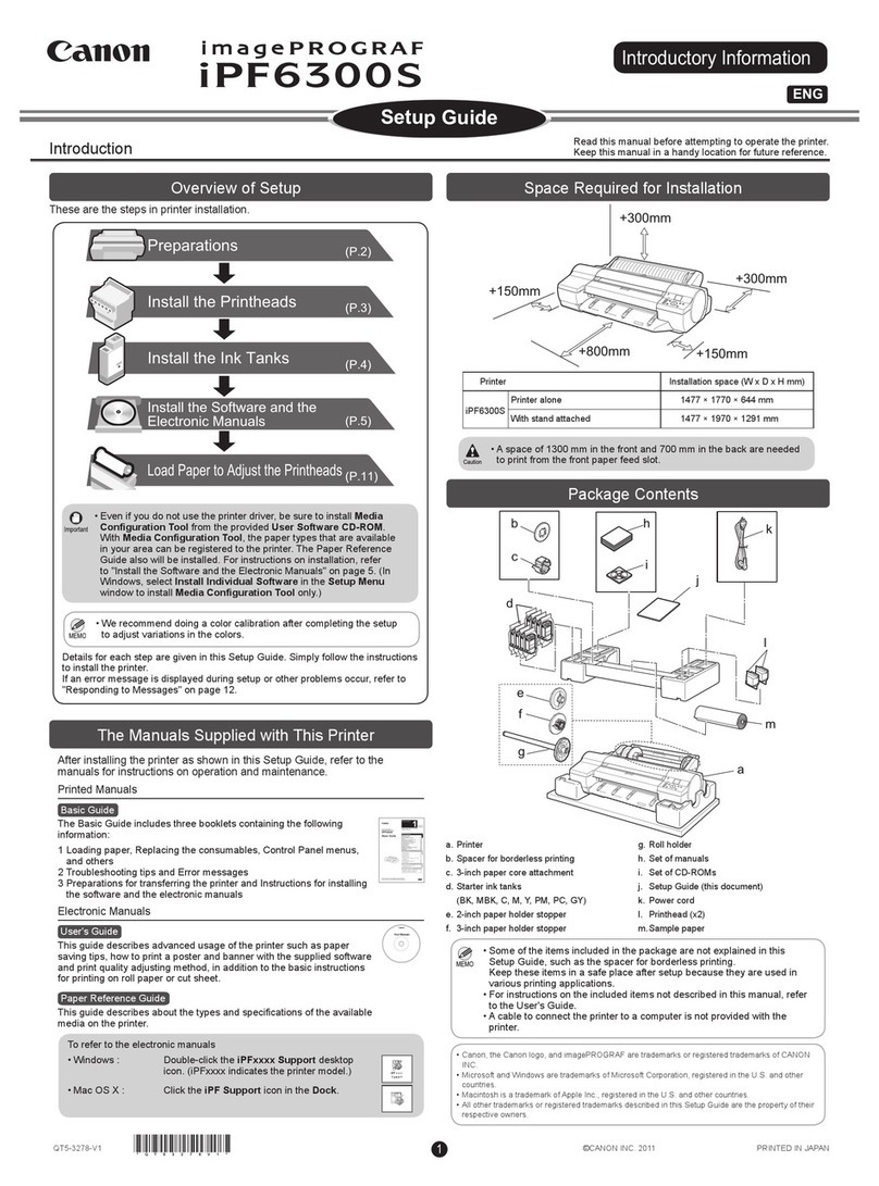 Canon imagePROGRAF iPF6300S User manual