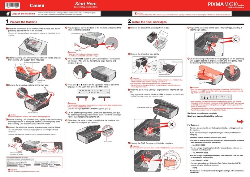 Canon PIXMA MX310 series Manual