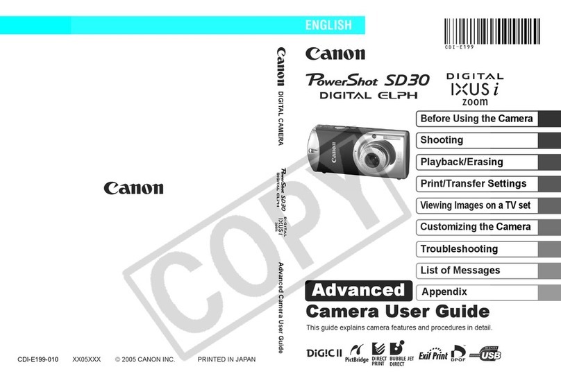 Canon PowerShot SD30 User Guide Advanced User manual