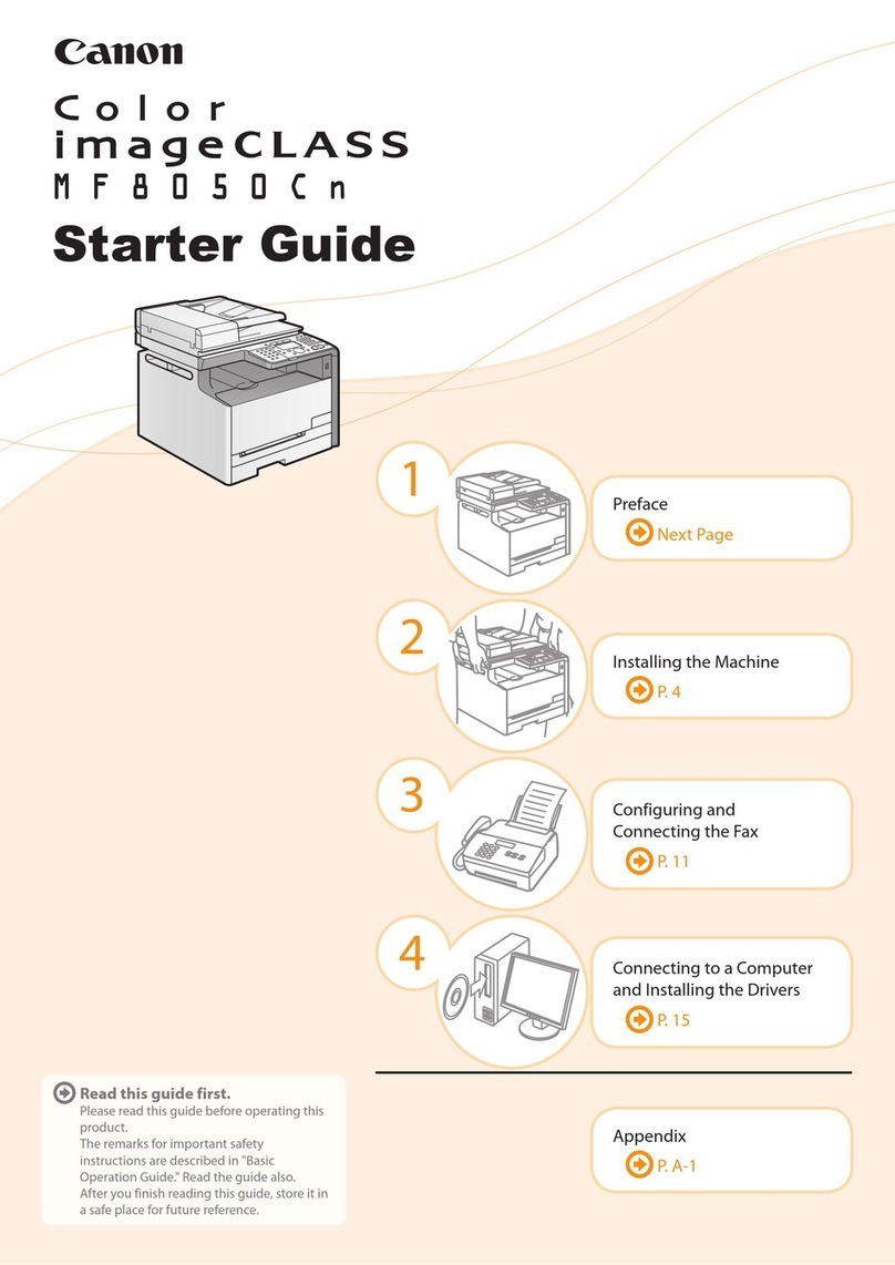 Canon Color imageCLASS MF8050Cn Safety guide