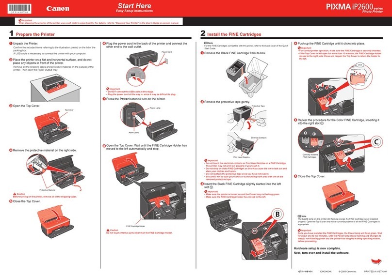 Canon iP2600 - PIXMA Color Inkjet Printer Manual