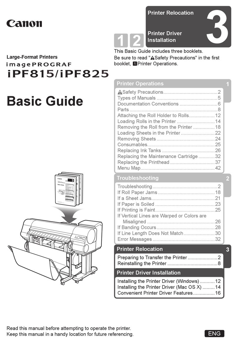 Canon imagePROGRAF iPF825 MFP Basic Guide No.1 User guide