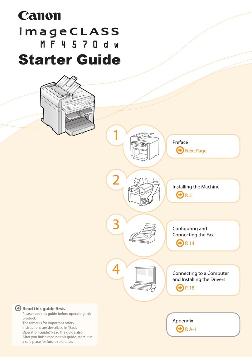 Canon ImageCLASS MF4570dw Starter Guide