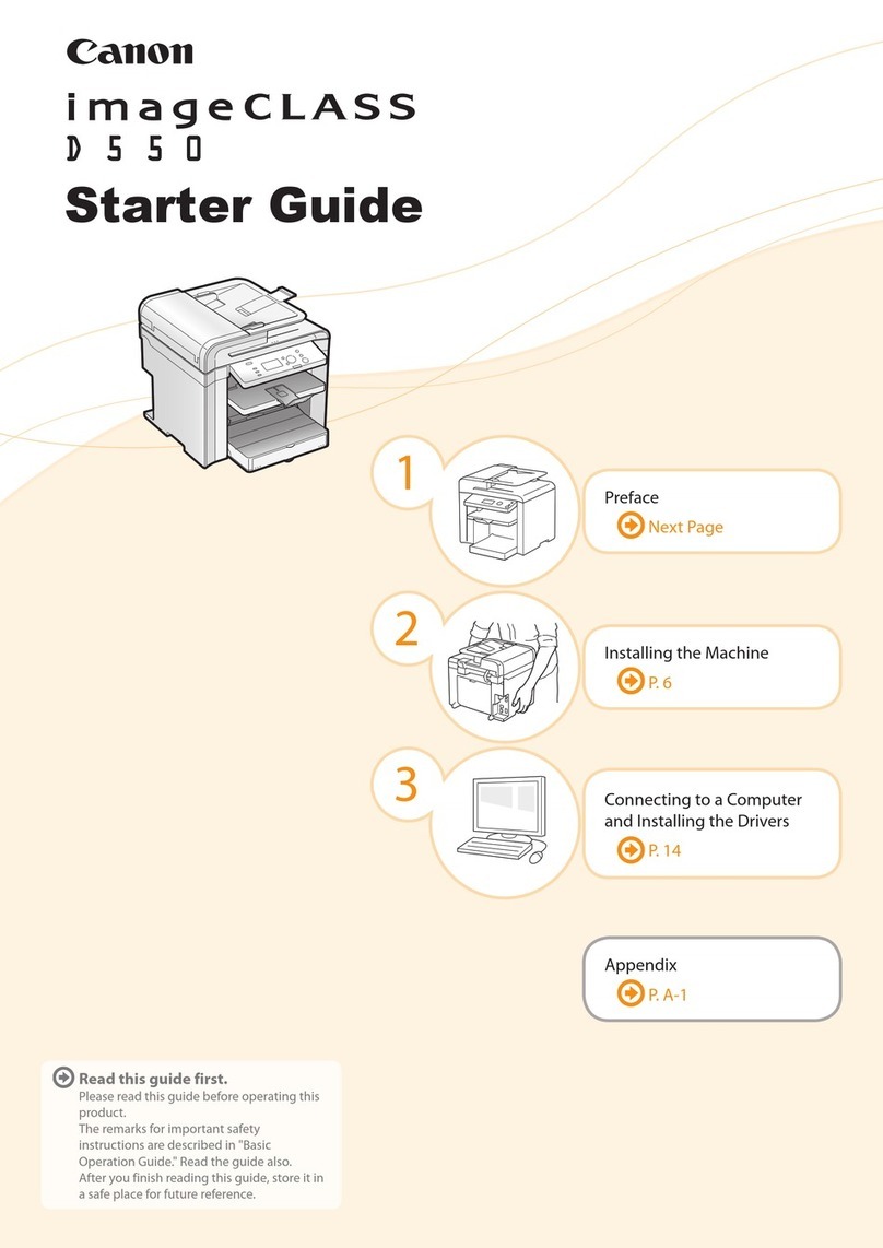 Canon imageCLASS D550 Safety guide