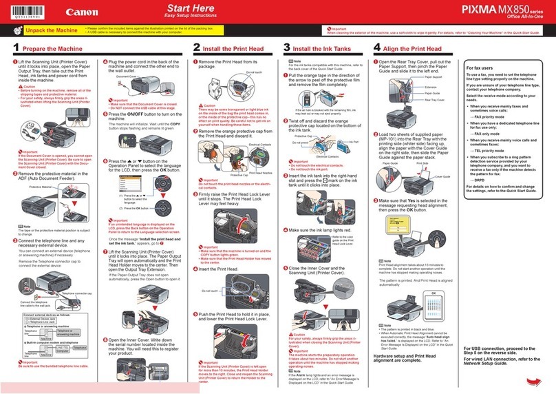 Canon PIXMA MX850 Manual