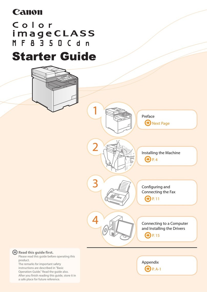 Canon Color imageCLASS MF8350Cdn Safety guide