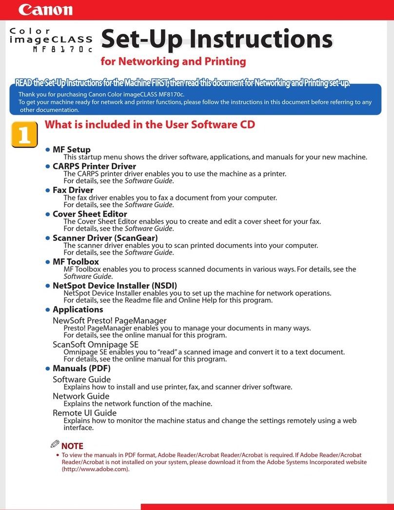 Canon Color imageCLASS MF8170c User manual