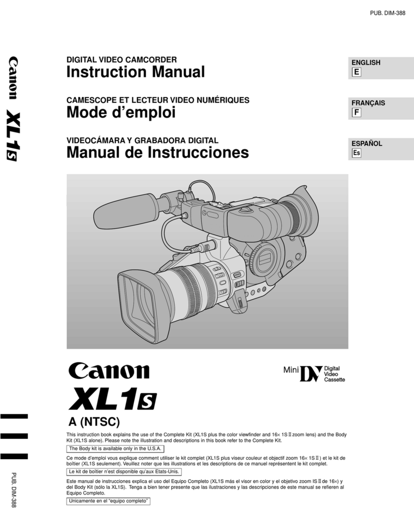 Canon XL 1S Assembly instructions Canon XL 1S Assembly instructions