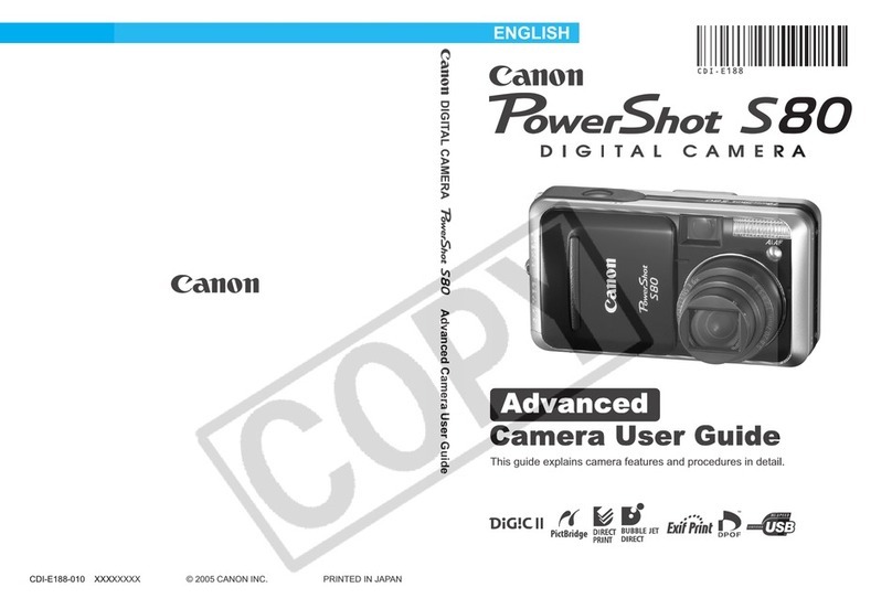 Canon PowerShot S80 User Guide Advanced User manual