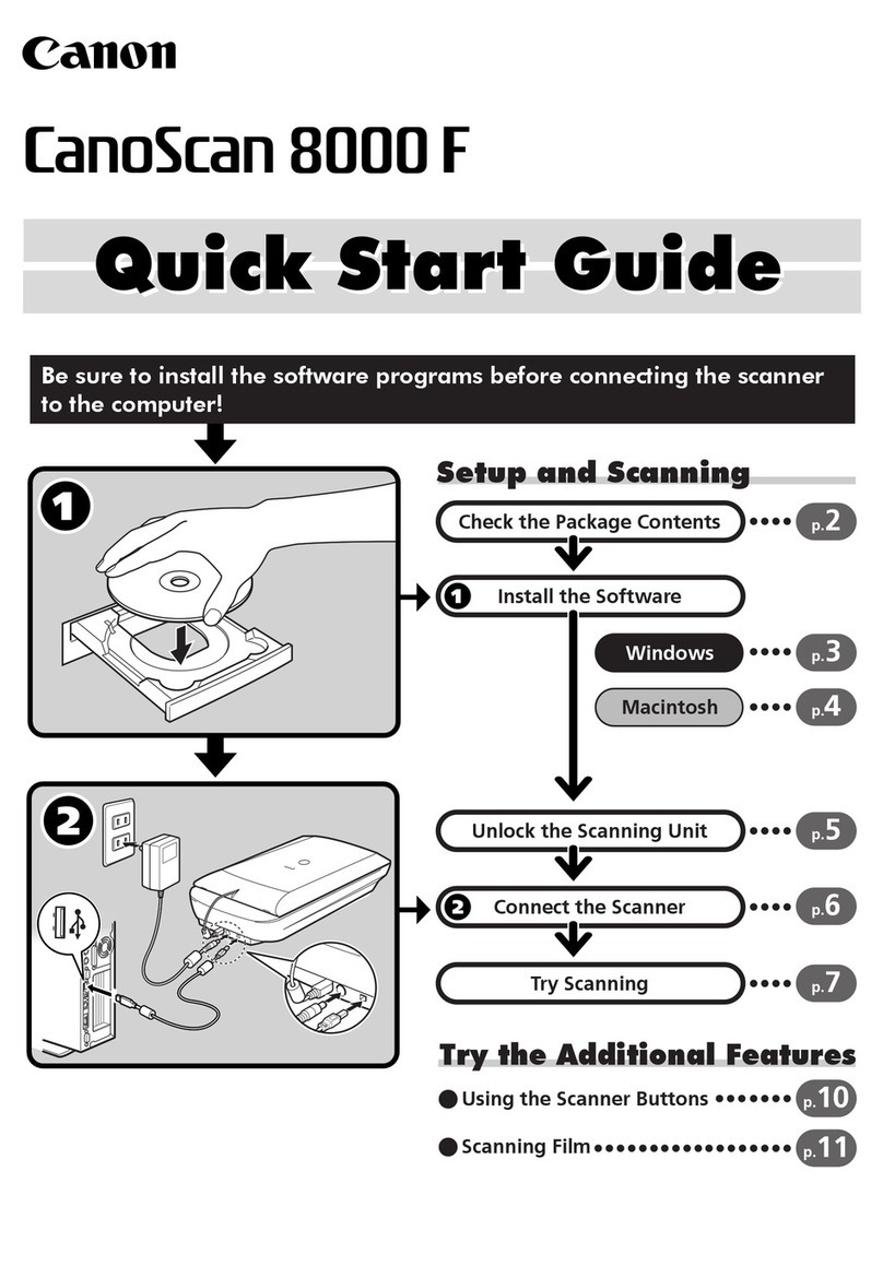 Canon CanoScan 8000F quick start guide