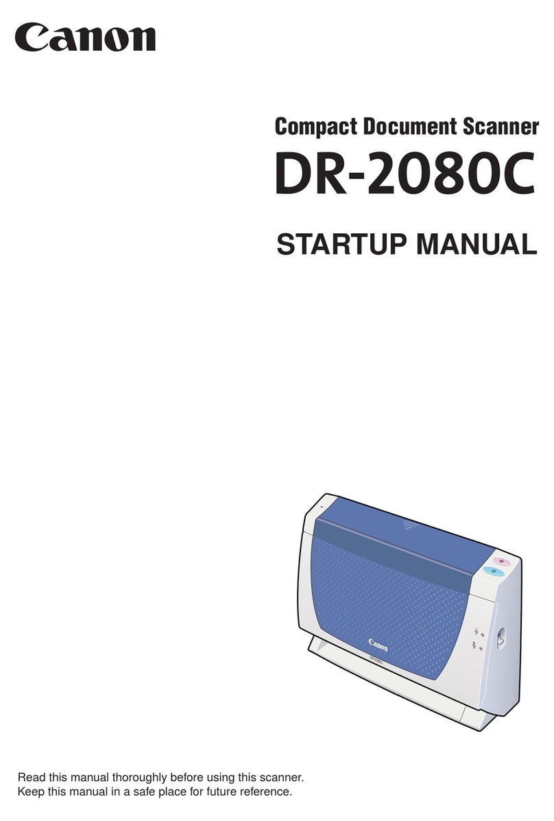 Canon DR-2080C Startup Startup manual Canon DR-2080C Startup Startup manual
