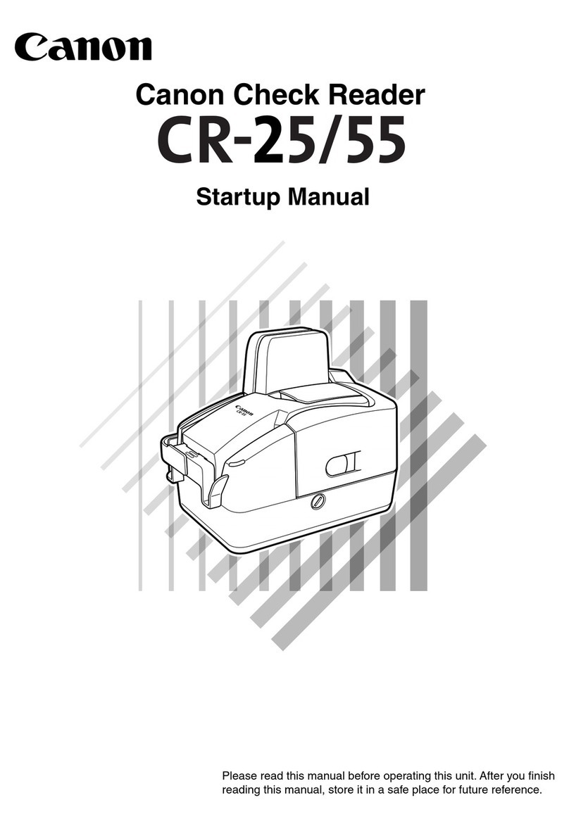 Canon CR-25 - imageFORMULA Desktop Check Scanner Startup manual