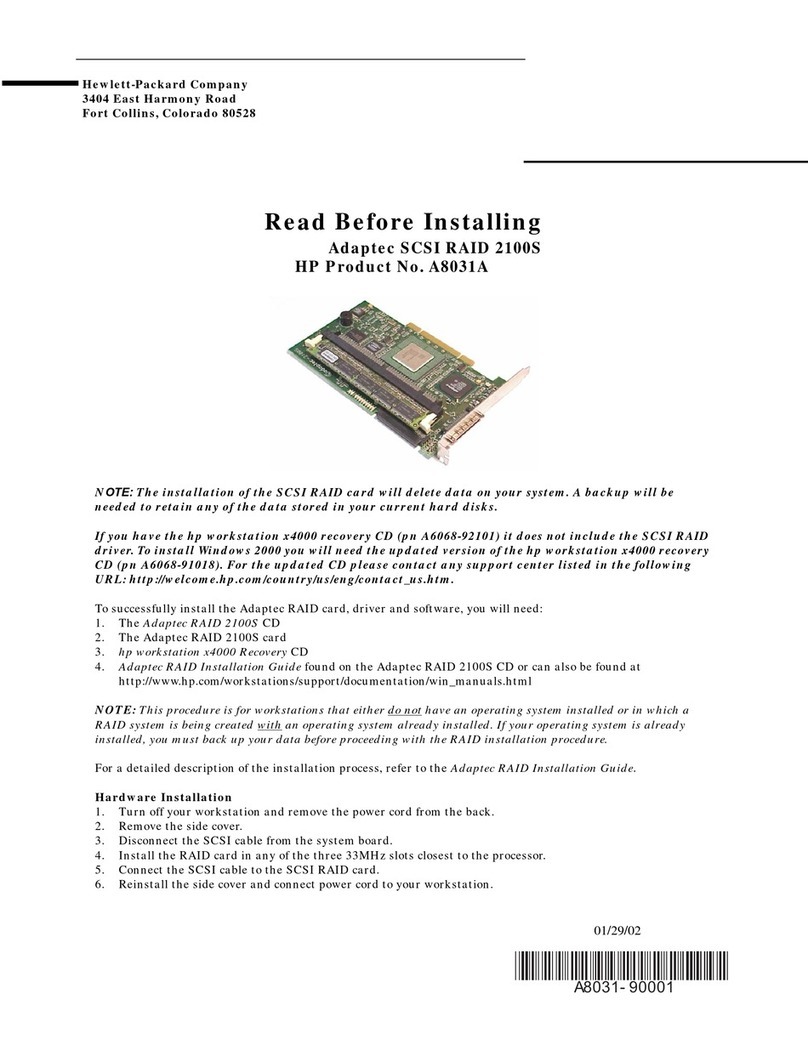 Adaptec P Class 733/800/866MHz / 1GHz installation guide
