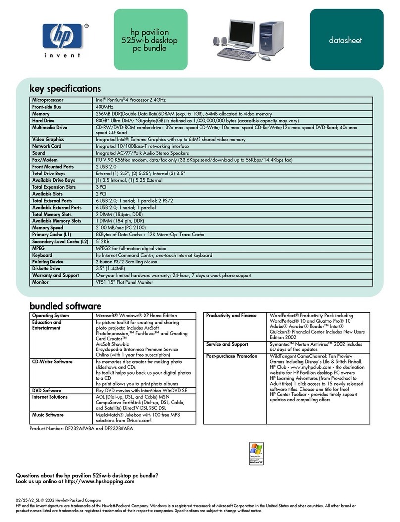 HP Pavilion 525 User manual