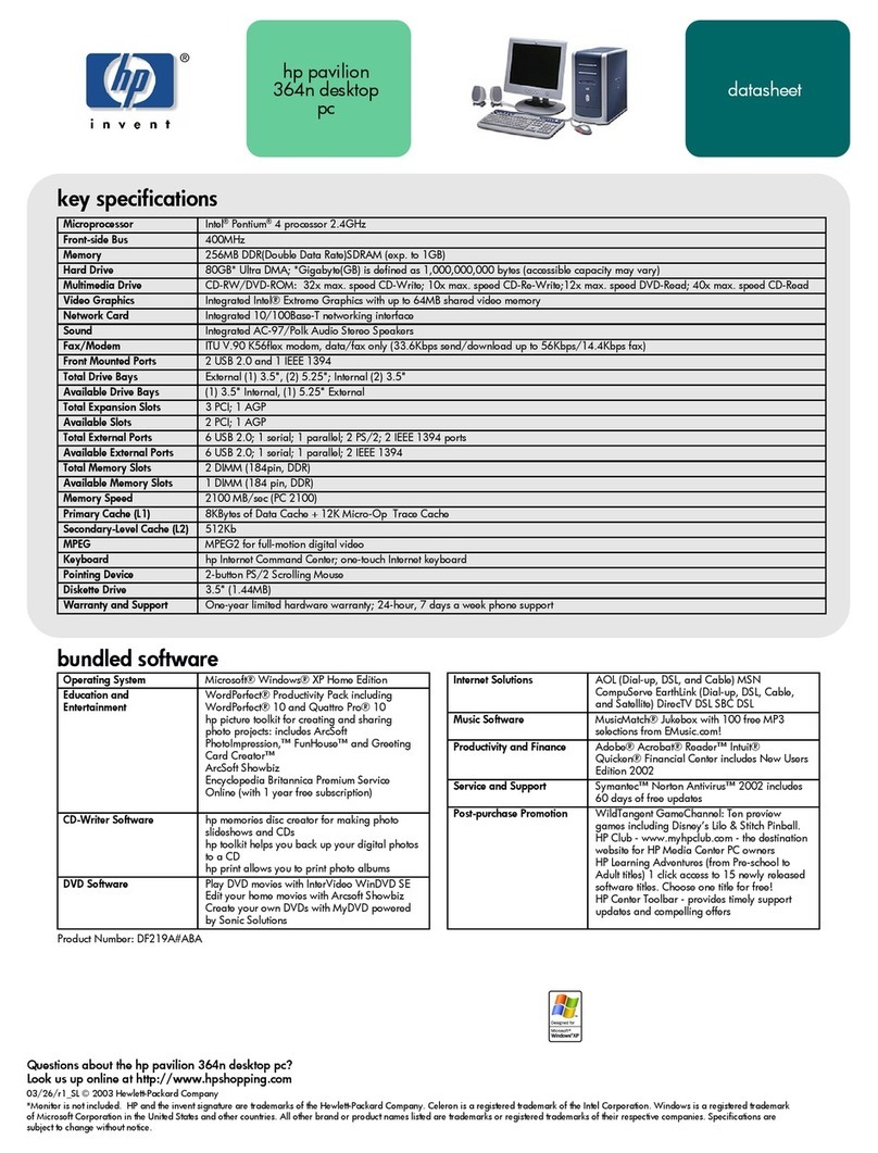 HP Pavilion 364 User manual
