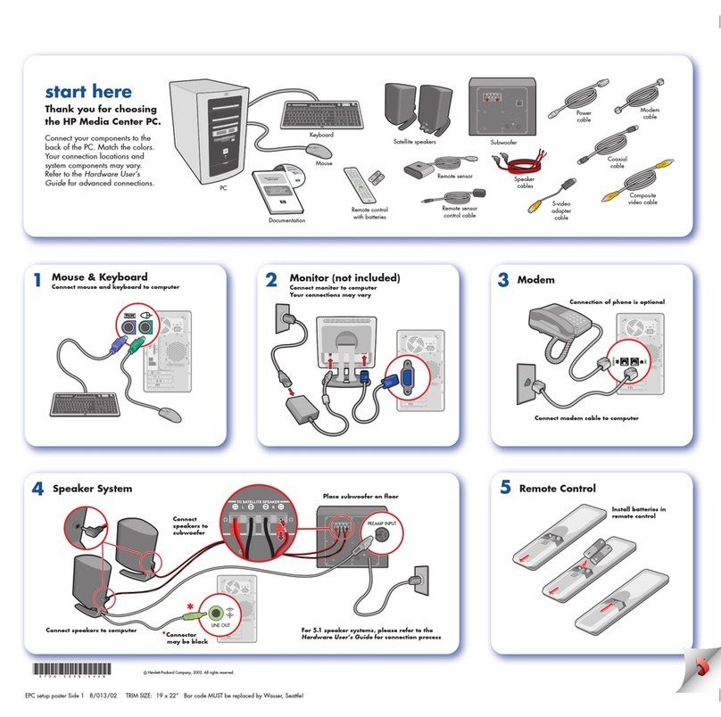 HP Media Center Installation manual