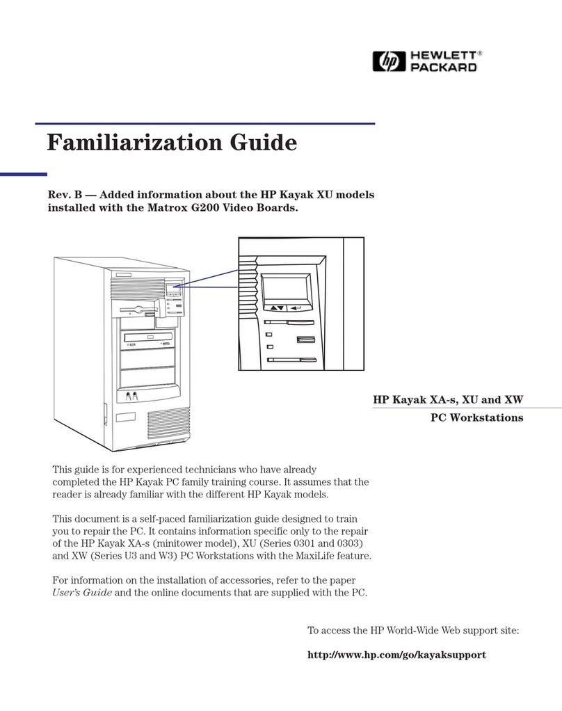 HP Kayak XU Series 03 User manual