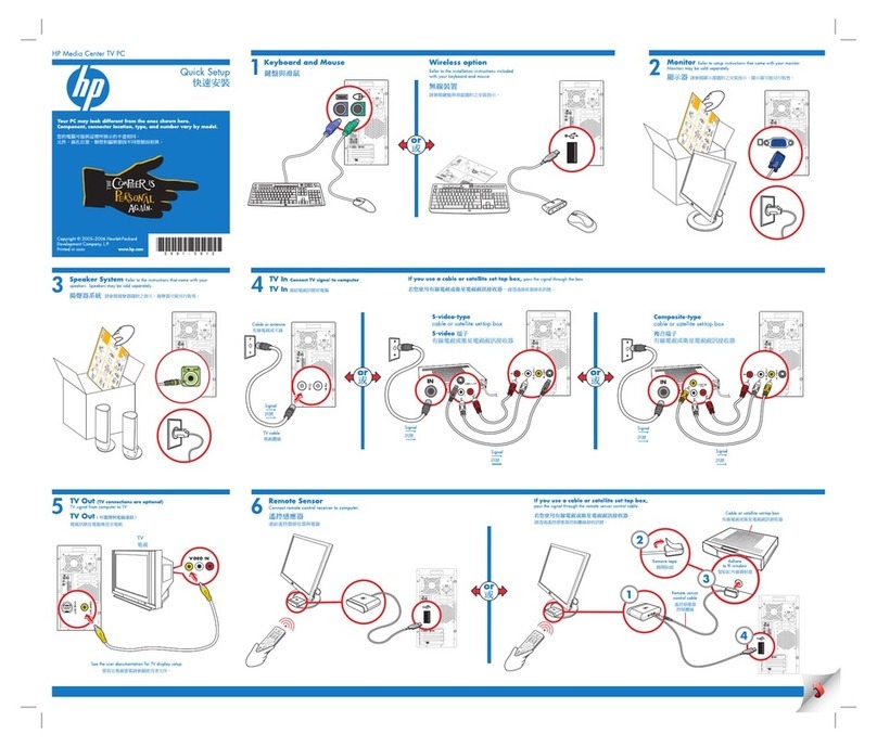 HP Media Center Specification sheet