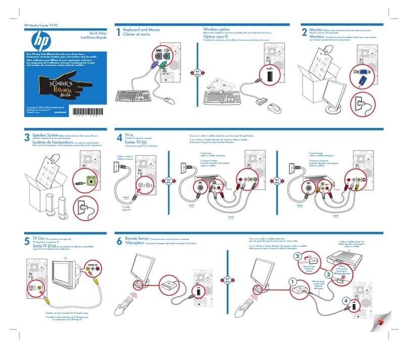 HP Media Center Specification sheet