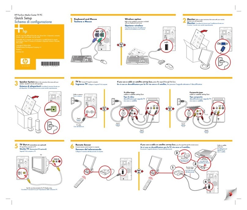 HP Media Center Specification sheet