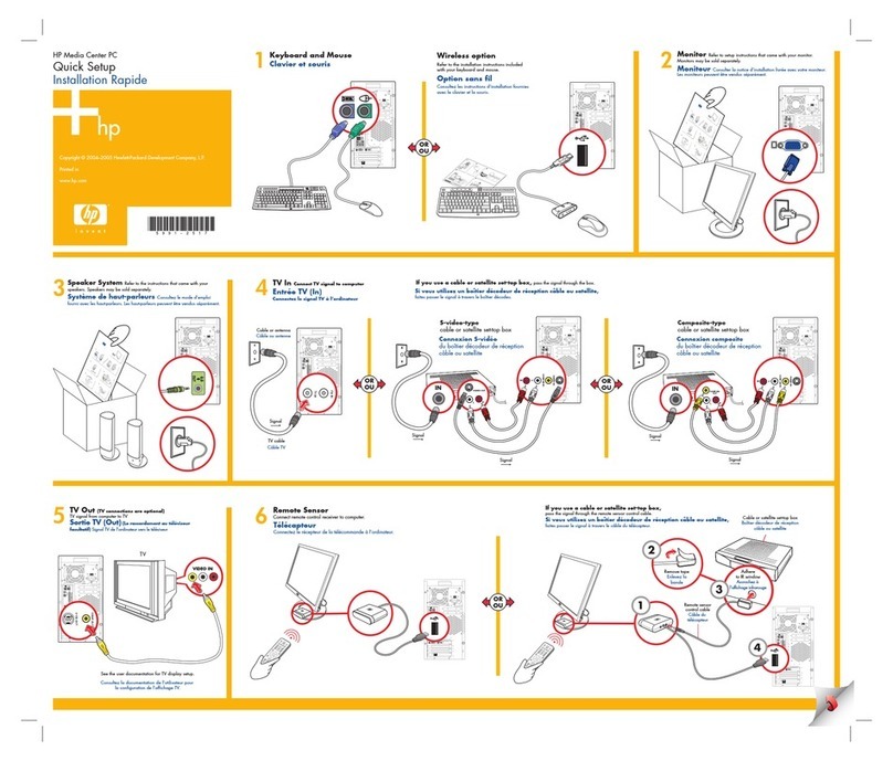 HP Media Center Specification sheet HP Media Center Specification sheet