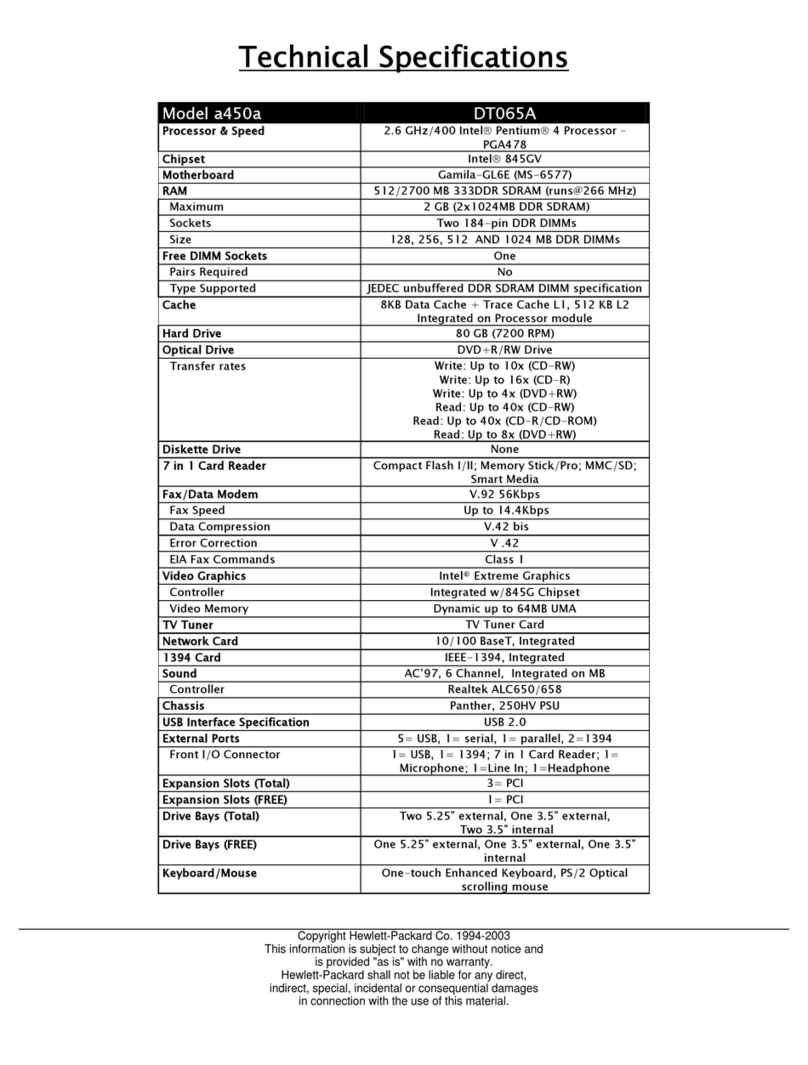 HP Pavilion a400 - Desktop PC User manual HP Pavilion a400 - Desktop PC User manual