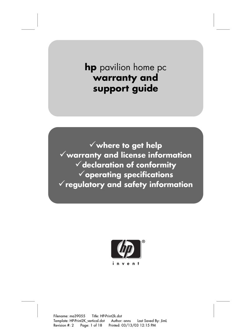HP Pavilion a210 Installation instructions
