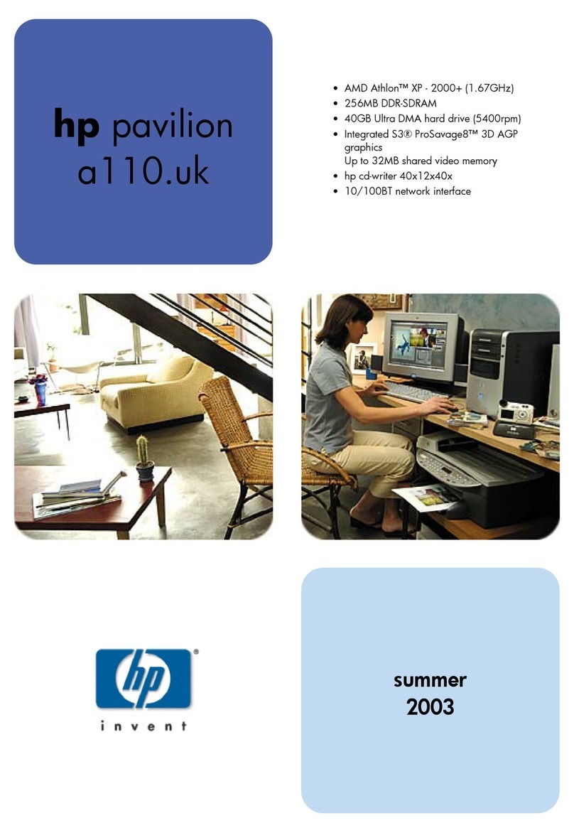 HP Pavilion a100 - Desktop PC User manual