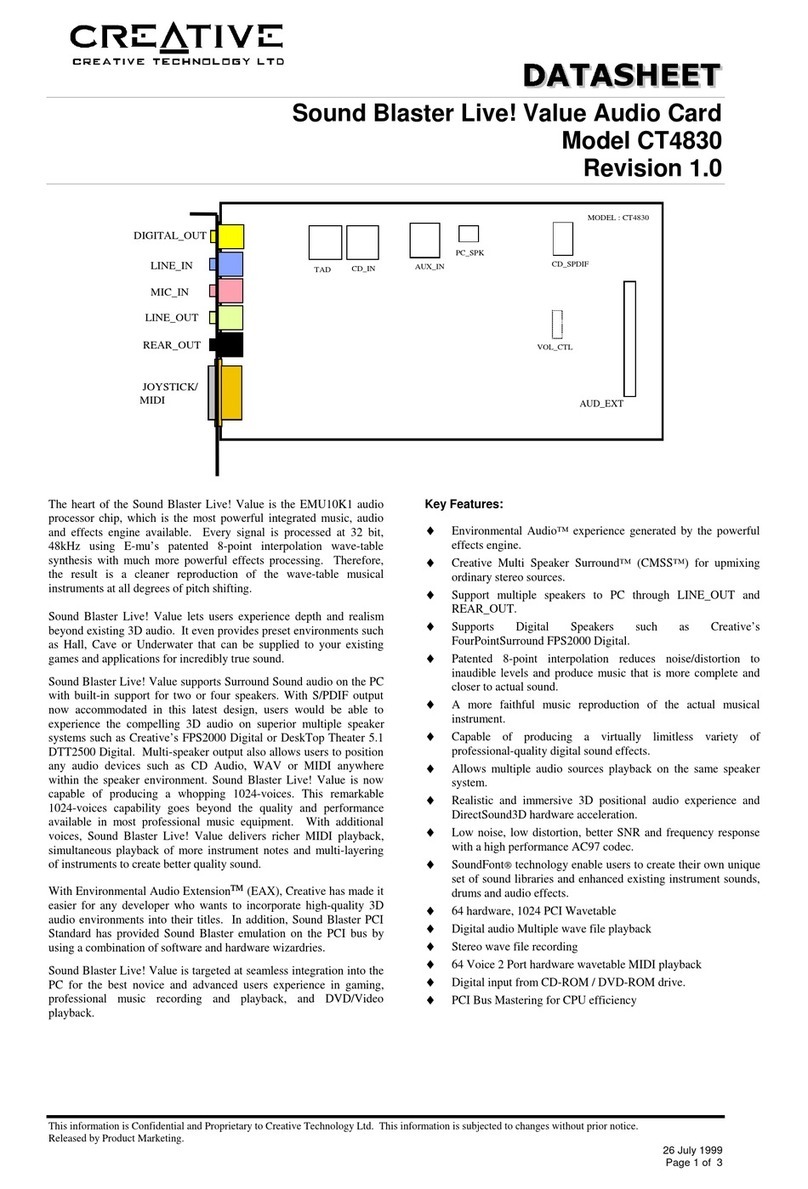 Creative Pavilion 9900 PC supplementary guide