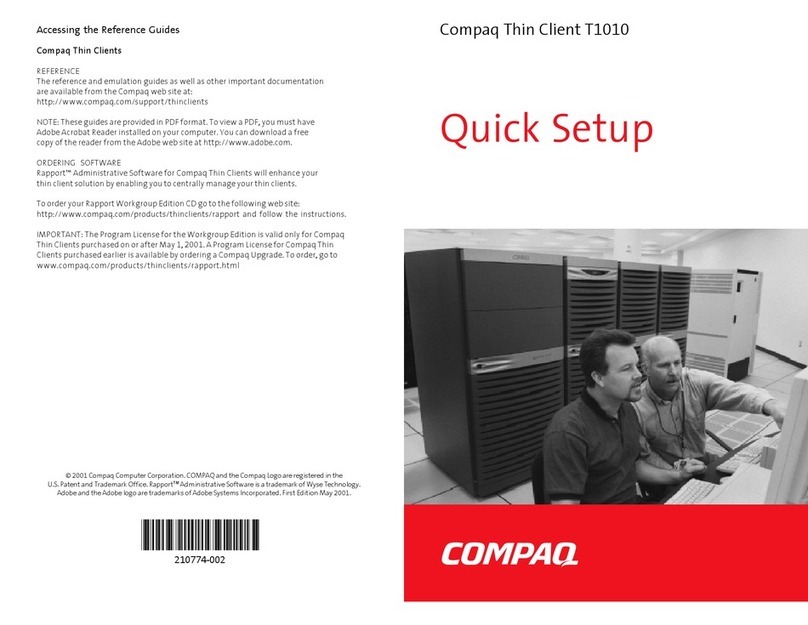 HP Compaq t1010 Specification sheet HP Compaq t1010 Specification sheet