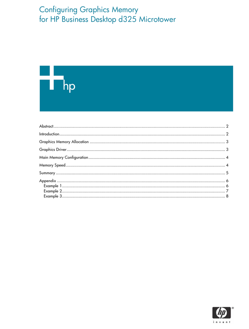 HP d325 MT Reference manual
