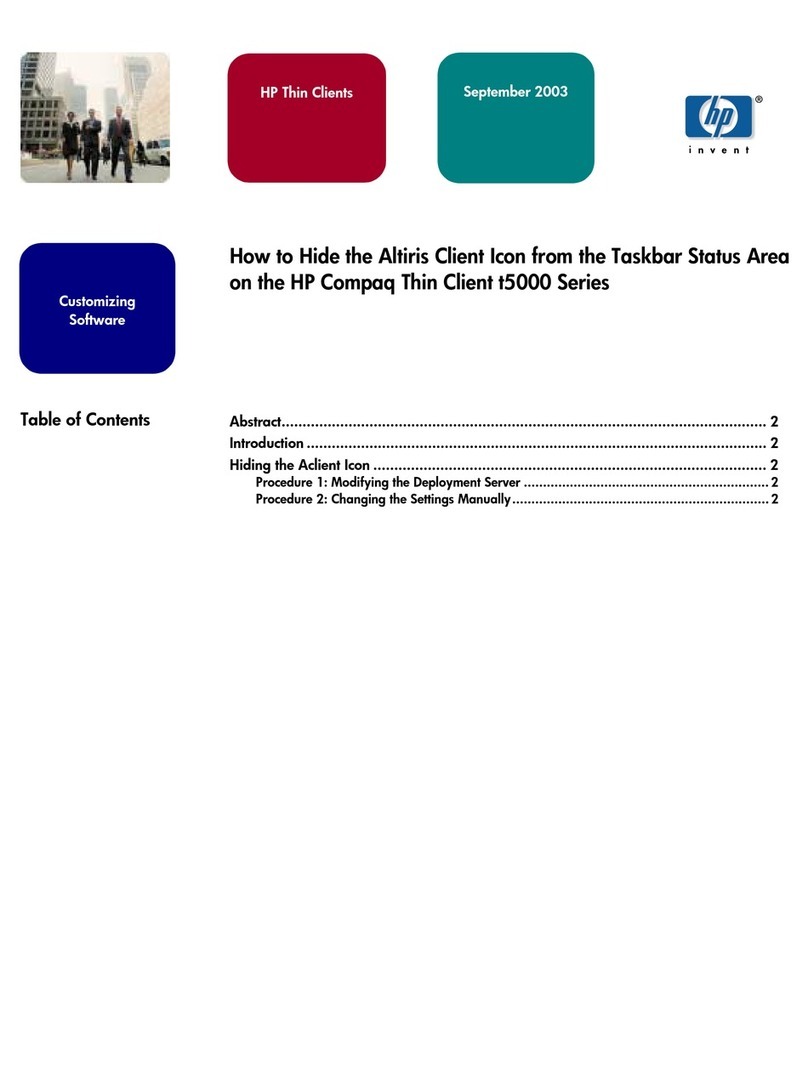 HP T5700 - compaq thin client Quick start guide
