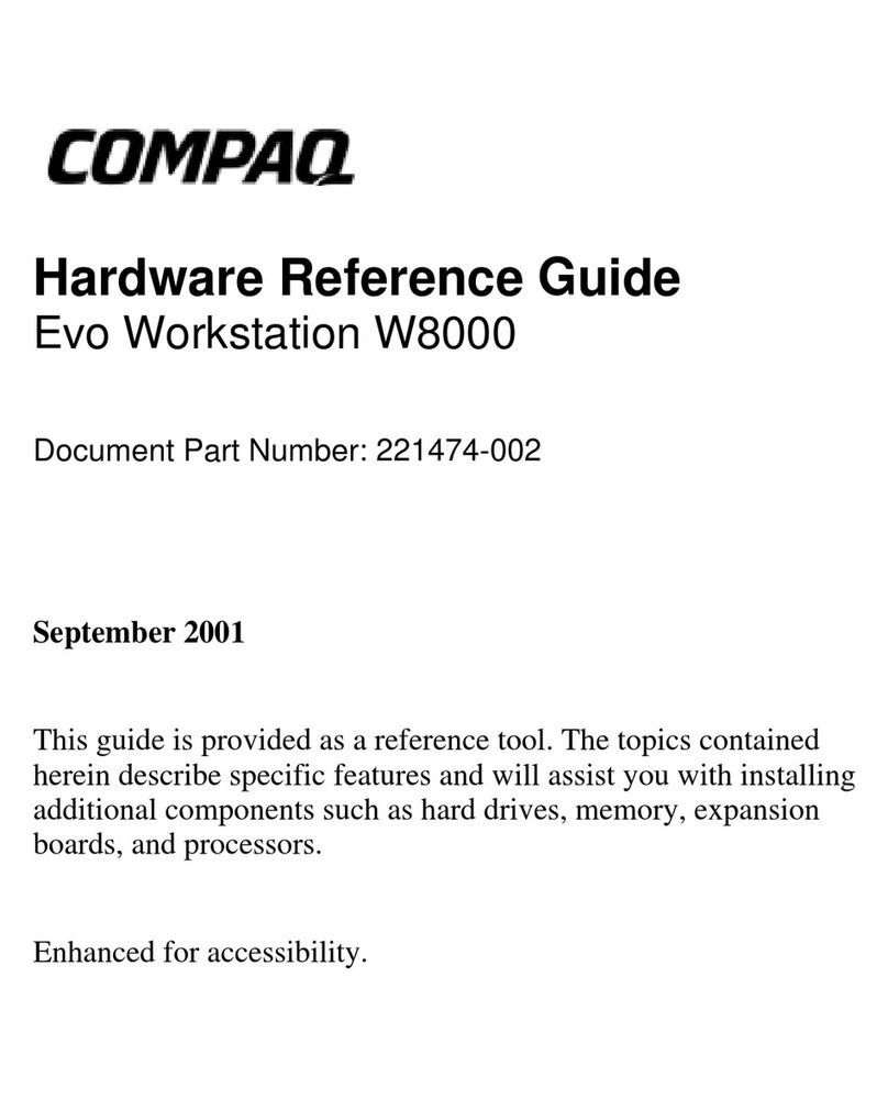 Compaq Evo W8000 Hardware reference guide