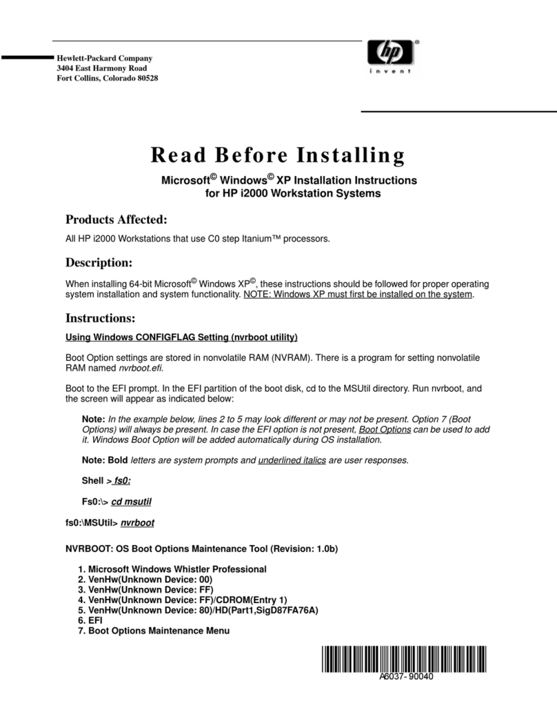 HP i2000 Mounting instructions