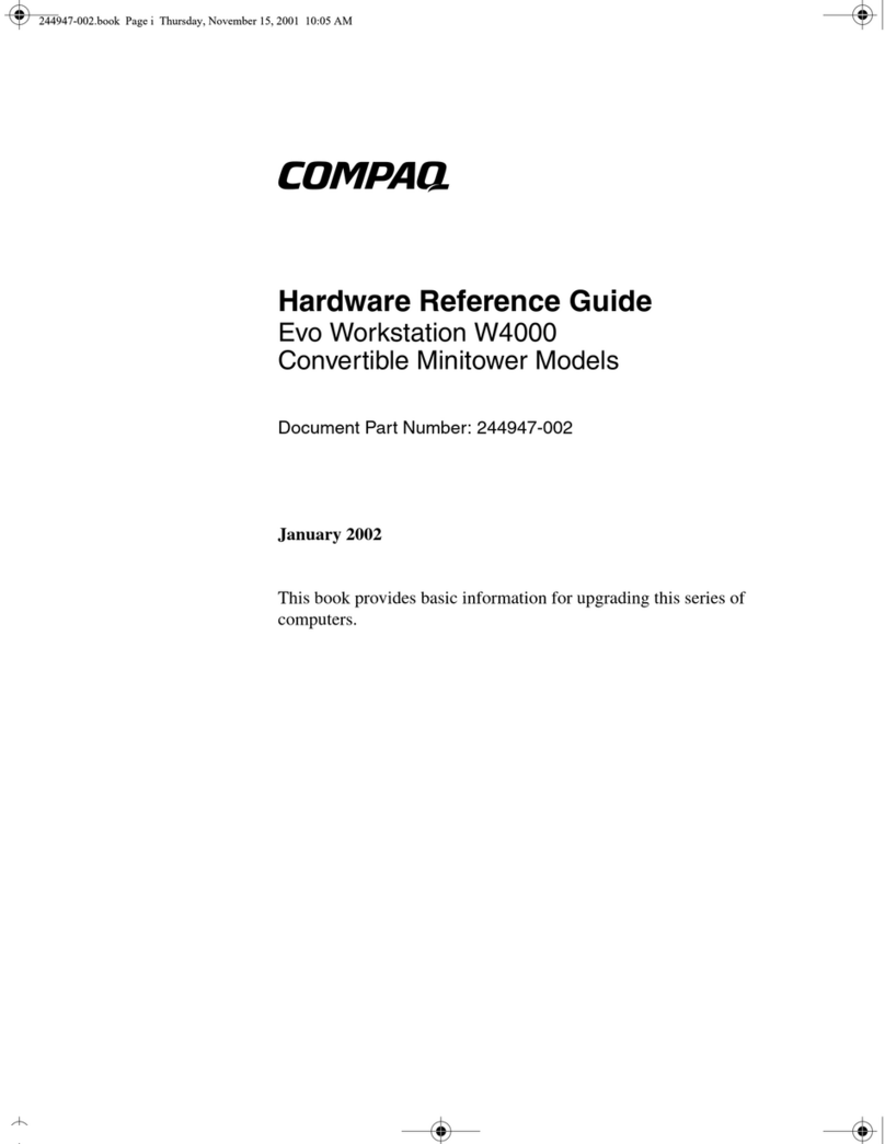 Compaq Evo w4000 CMT Operating and maintenance manual