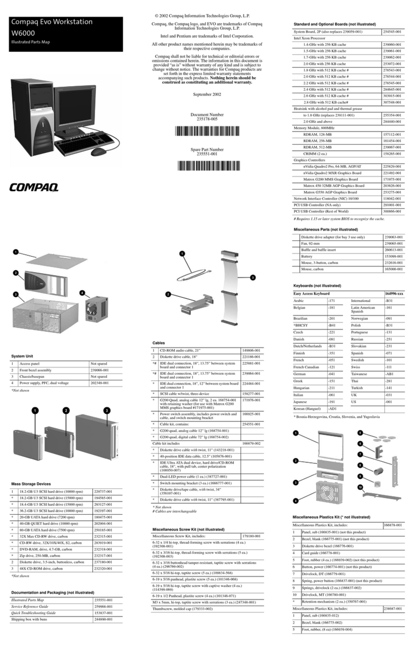 Compaq Evo W6000 Setup guide