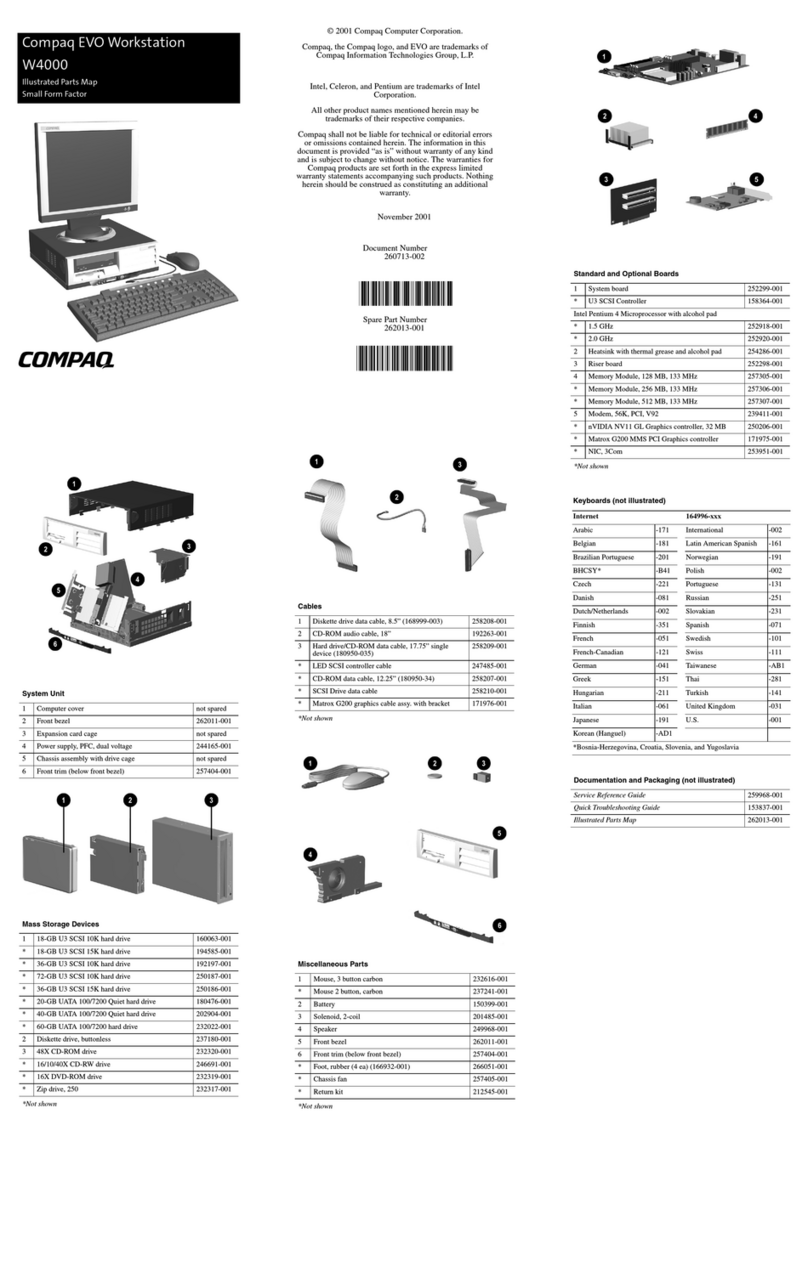 Compaq Evo w4000 SFF Manual